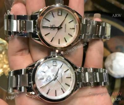TAG Heuer Link Stainless Steel White MOP Dial Watch Lady Size